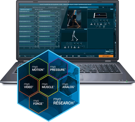 Laptop with Noraxon MR3 Software