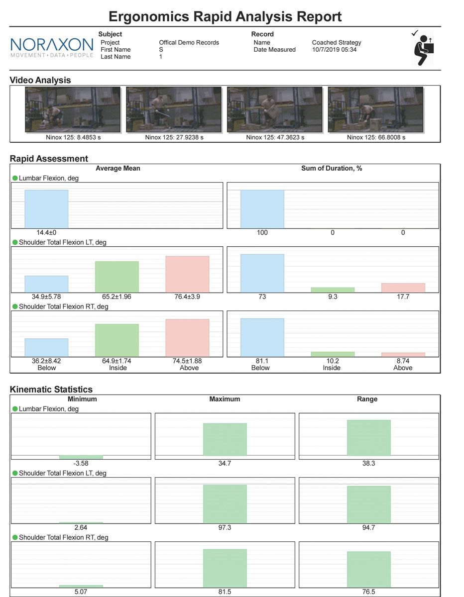 Ergonomics Rapid Analysis Report Page