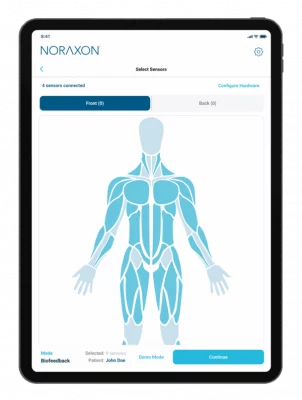 Biofeedback-App Sensor anlegen